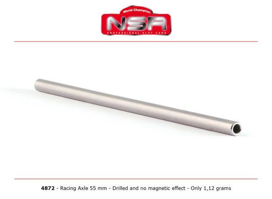 NSR 3/32 Racing Axle 55mm Drilled/Non Magnetic 1.12g 1:32 4872