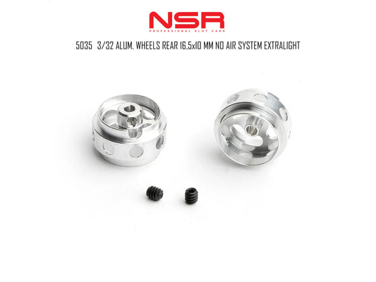NSR 3/32 AL Wheels Rear 16.5x10mm Extralight NSR5035 1:32