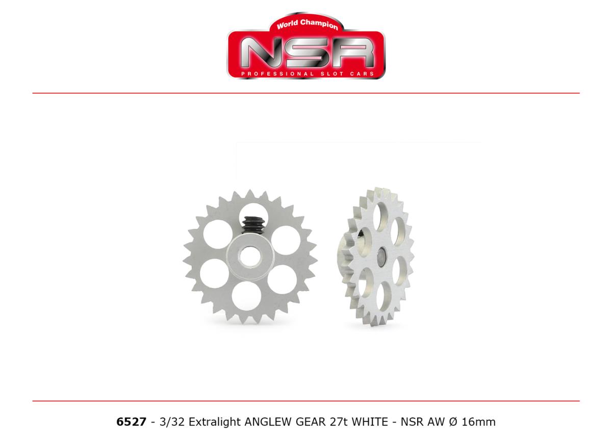 NSR 6527 3/32 Extralight AW Gear 27t White 16mm Diameter 1:32