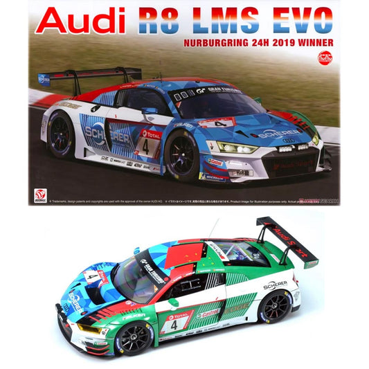 Nunu Audi R8 LMS EVO 24h Nurburgring 2019 Winner 1:24 Plastic Model Kit 24026