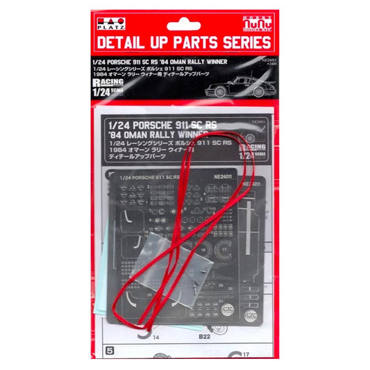 Nunu 24011E Etching Detail Parts: Porsche 911 1984 Oman for 24011 Model Kit