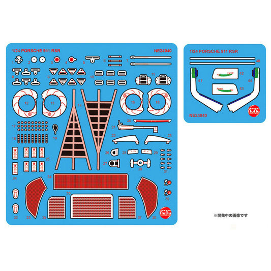 Nunu 24040E Porsche 911 992 LM 18 Pink Pig 1:24 Etching Detail Parts