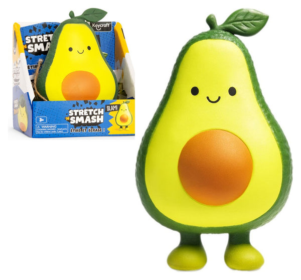 Stretch 'N' Smash Avocado Squishy Sensory Toy by Keycraft Age 3+