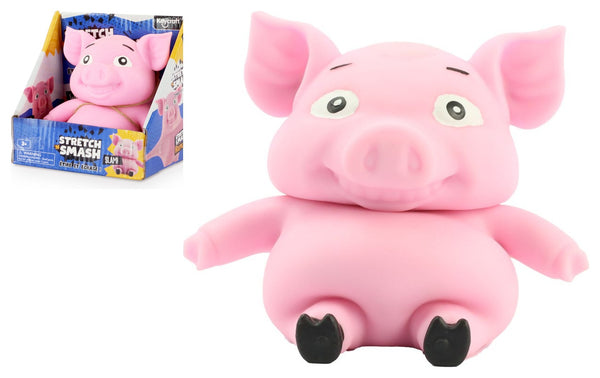 Stretch 'N Smash Pig Squishy Sensory Toy by Keycraft Age 3+