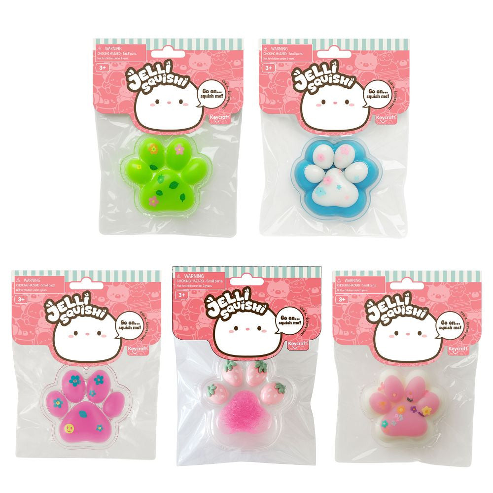Jelli Squishi Small Paw Sensory Toy - Keycraft (Assorted)