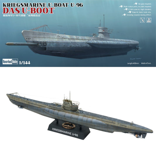 Neverland Hobby 8001 Kriegsmarine U-boat U-96 "Das U-boot" 1:144 Snap Model Kit