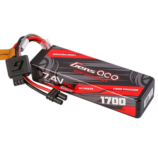 Gens Ace LiPo G-Tech 2S 7.4V 1700mAh 35C EC2 RC Battery for Arrma Groms