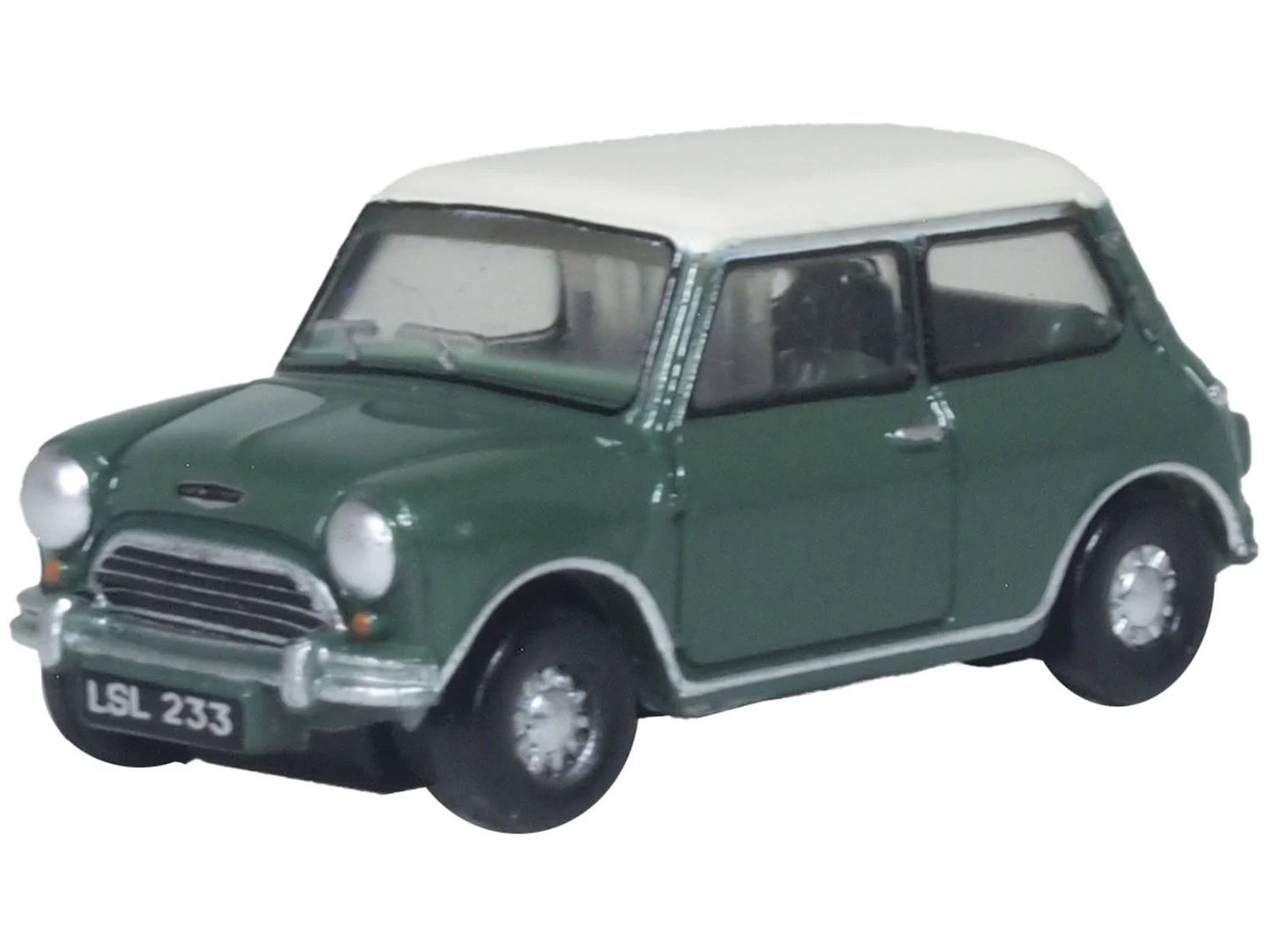 Oxford Diecast Mini Almond Green/Old English White OD120MN003 TT