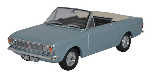 Oxford Diecast 43CCC001B Ford Cortina MkII Crayford Convert. Blue Roof Down 1:43