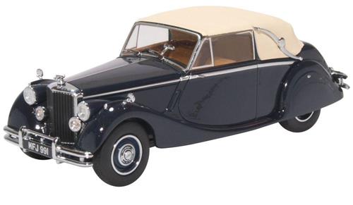 Oxford Diecast 43JAG5003 Jaguar MkV Closed Dark Blue/Tan 1:43