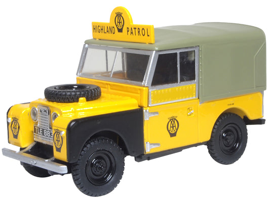 Oxford Land Rover Series I 88" Canvas AA Highland Patrol OD43LAN188025 O Gauge