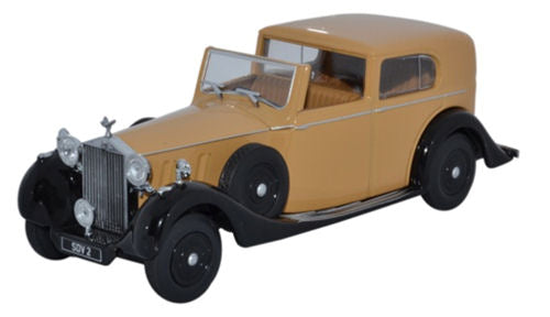 Oxford Diecast 43RRP3002 Rolls Royce Phantom III SdV HJ Mulliner Fawn/Black 1:43