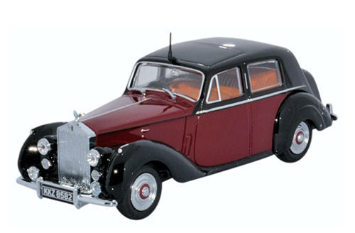 Oxford Diecast 43RSD001 Rolls Royce Silver Dawn Std Steel Maroon/Black 1:43