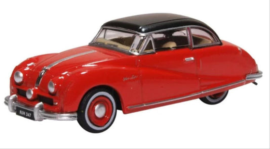 Oxford Diecast 76ATL005 Austin Atlantic Saloon Ensign Red OO Gauge