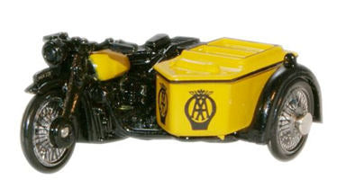 Oxford Diecast 76BSA001 BSA Motorcycle and Sidecar AA OO Gauge