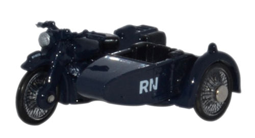 Oxford Diecast 76BSA007 BSA Motorcycle and Sidecar Royal Navy OO Gauge