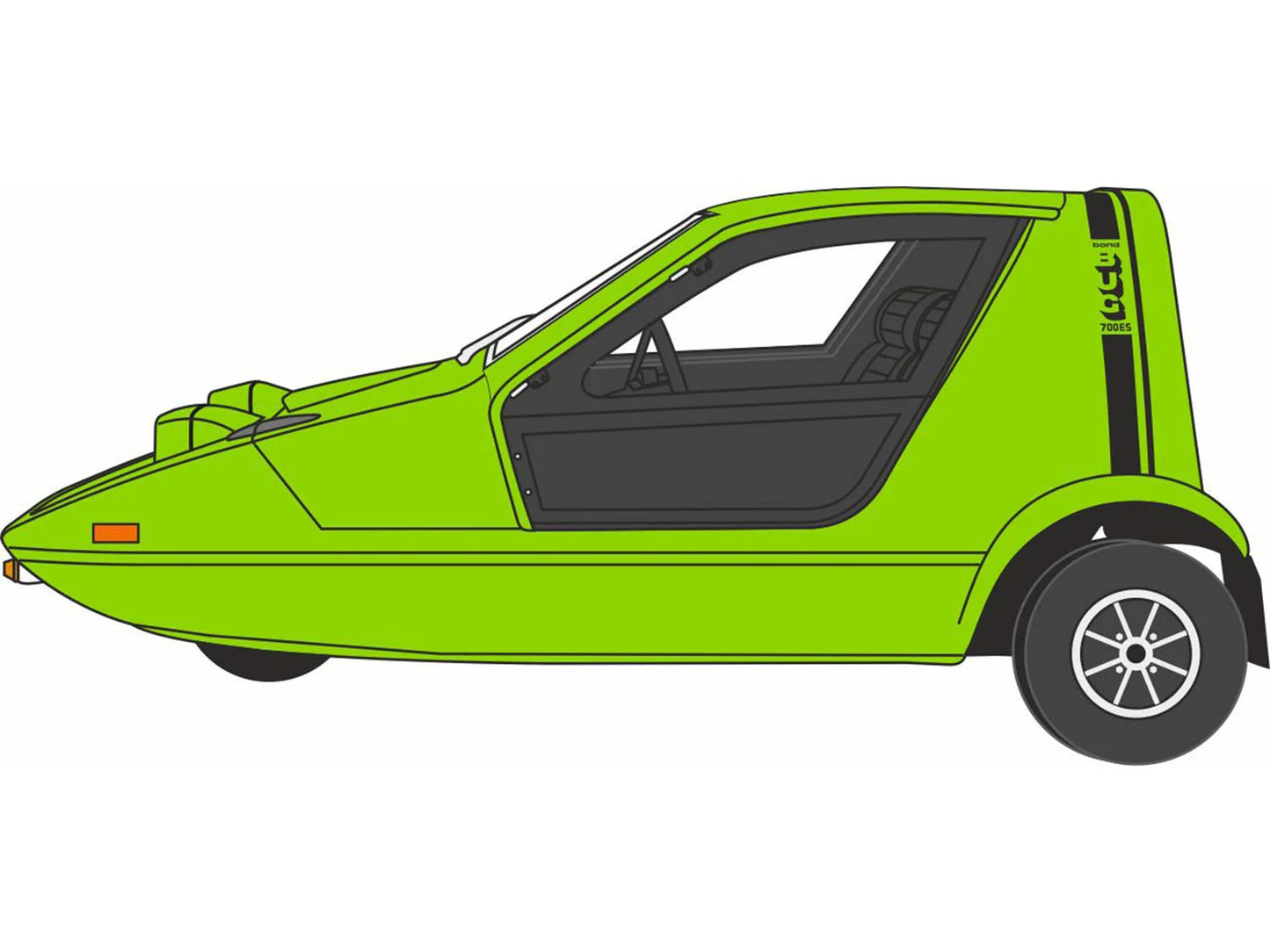 Oxford Diecast Bond Bug Lime Green OD76BUG003 OO