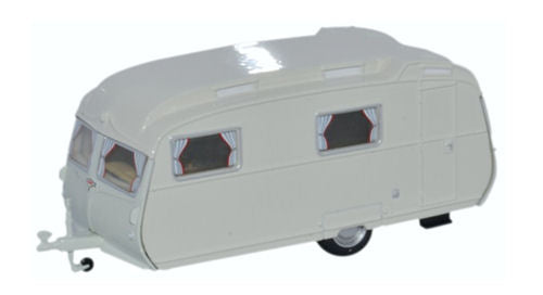 Oxford Diecast 76CC001 Carlight Continental Caravan Light Grey OO Gauge