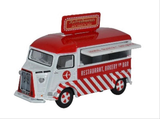 Oxford Diecast 76CIT002 Citroen H Type Catering Van Jamie Oliver at Gatwick OO