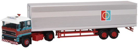 Oxford Diecast 76D28003 DAF 2800 Curtainside Short Van Trailer Pollock OO Gauge