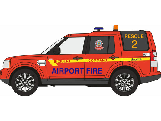 Oxford Diecast Land Rover Discovery 4 Dublin Airport Fire Service OD76DIS007 OO