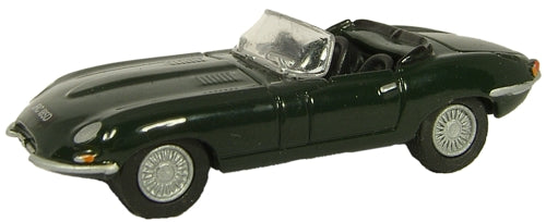 Oxford Diecast 76ETYP001 Jaguar E Type Convertible Racing Green OO Gauge
