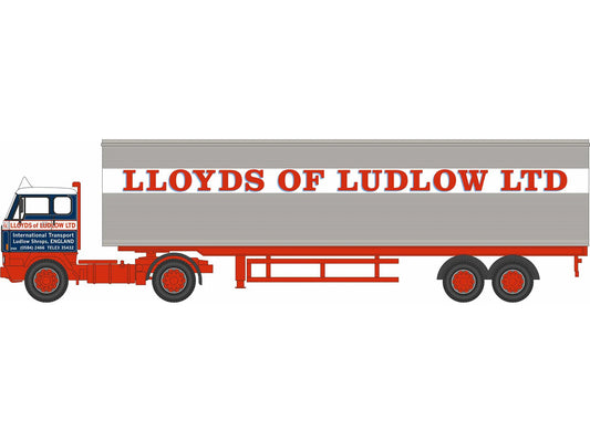Oxford Diecast Volvo F88 40ft Box Trailer Lloyds of Ludlow OD76F88003 OO