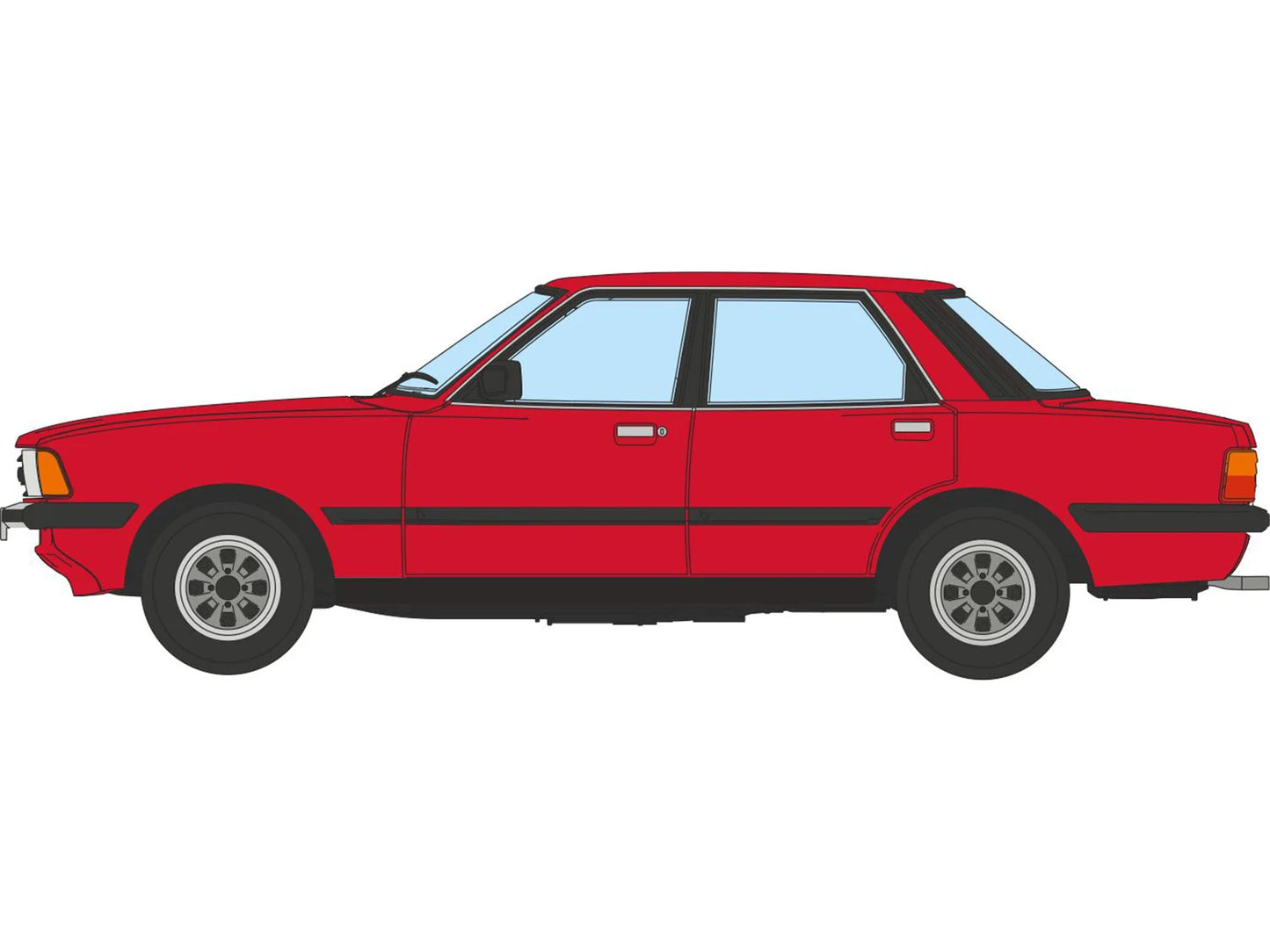 Oxford Diecast Ford Cortina Mk5 Cardinal Red OD76FC5001 OO