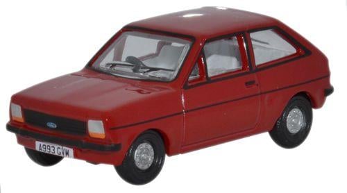 Oxford Diecast 76FF001 Ford Fiesta MkI Venetian Red OO Gauge