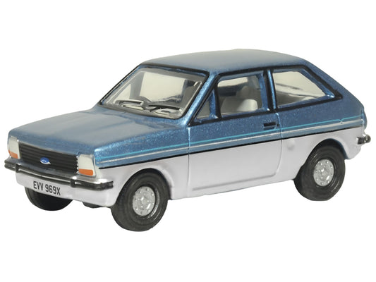 Oxford Diecast Ford Fiesta MkI Titan Blue/Strato Silver OD76FF007 OO Gauge