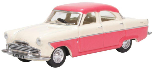 Oxford Diecast 76FZ003 Ford Zodiac MkII Ermine White and Pink OO Gauge