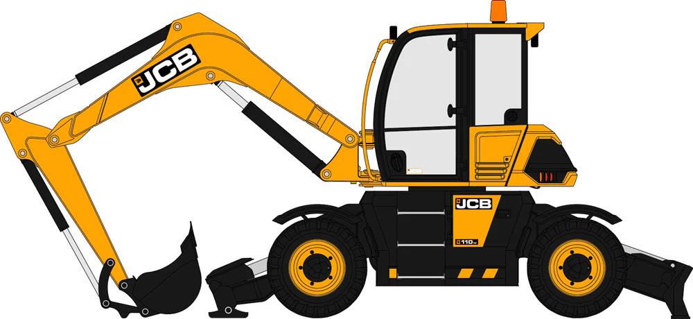 Oxford JCB Hydradig Shovel OD76HYD001 OO Gauge