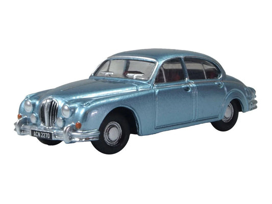 Oxford Diecast Jaguar Mk2 Opalescent Silver Blue OD76JAG2008 OO