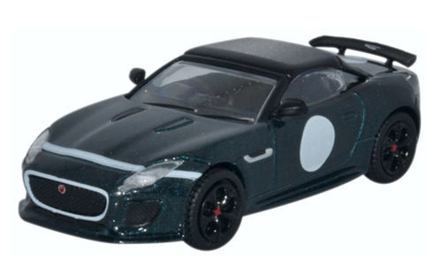 Oxford Diecast 76JFT001 Jaguar F-Type Project 7 British Racing Green OO Gauge