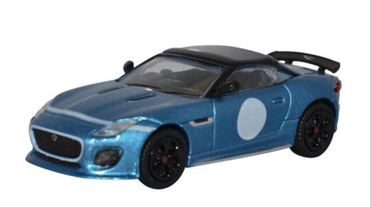 Oxford Diecast 76JFT002 Jaguar F Type Project 7 Ultra Blue OO Gauge