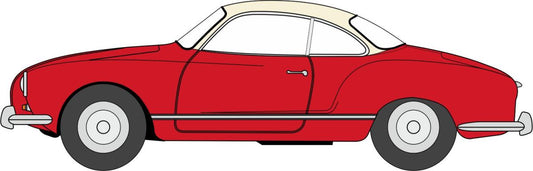 Oxford Diecast 76KG001 VW Karmann Ghia Henna Red/Pearl White OO Gauge