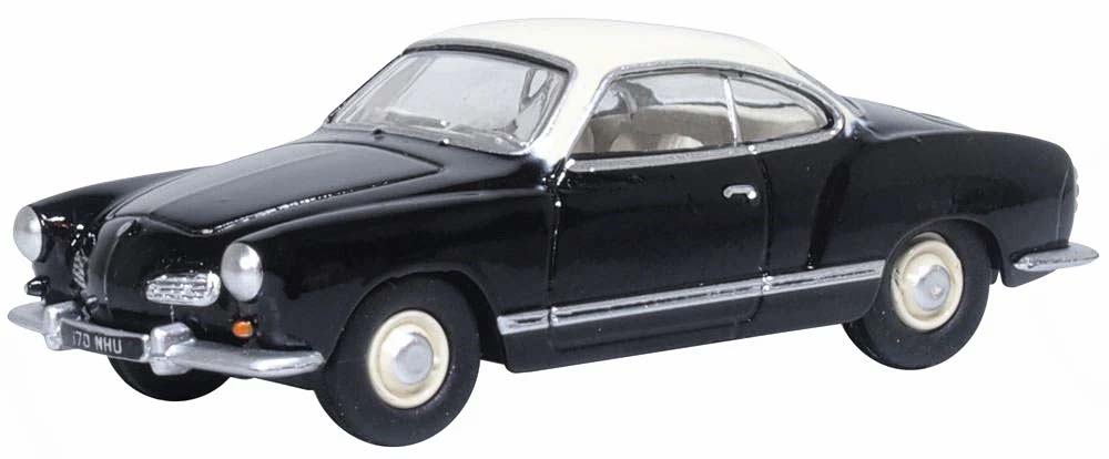 Oxford Diecast Volkswagen Karmann Ghia Black/Lotus White OD76KG002 OO Gauge