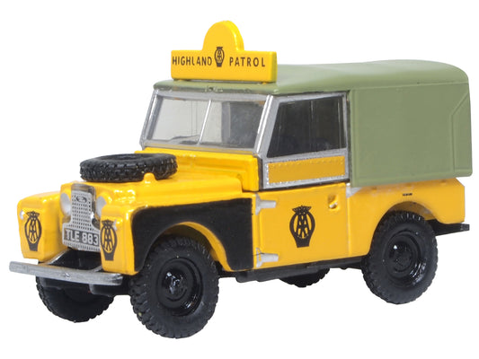 Oxford Diecast Land Rover Series I 88'' Canvas AA Highland Patrol OO 76LAN188025