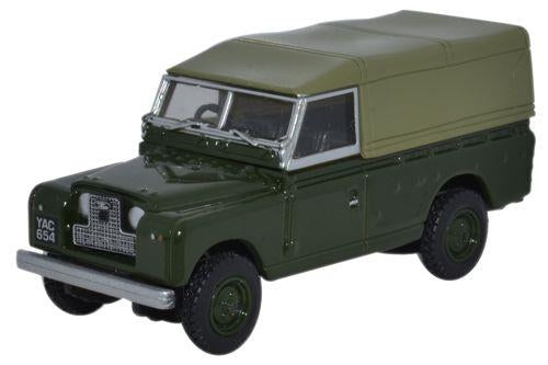 Oxford Diecast 76LAN2011 Land Rover Series II Canvas Back Bronze Green OO Gauge
