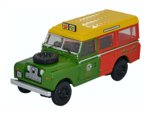 Oxford Diecast 76LAN2013 Land Rover Series II Station Wagon Shell/BP OO Gauge