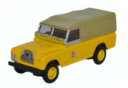 Oxford Diecast 76LAN2016 Land Rover Series II LWB Canvas JCB OO Gauge