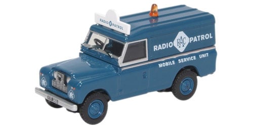 Oxford Diecast 76LAN2017 Land Rover Series II LWB Hard Top RAC Radio Patrol OO