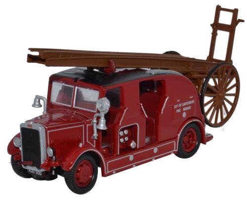 Oxford Diecast 76LC002 Leyland Cub FK7 City of Canterbury Fire Brigade OO Gauge