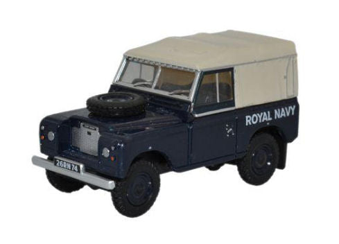 Oxford Diecast 76LR3S004 Land Rover Series III SWB Canvas Royal Navy OO Gauge