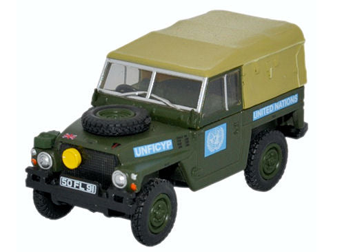 Oxford Diecast 76LRL001 Land Rover Half Ton Lightweight United Nations OO Gauge