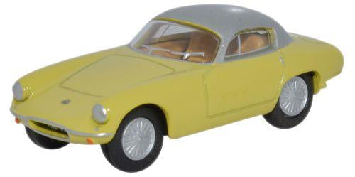 Oxford Diecast 76LTE003 Lotus Elite Sunburst Yellow/Silver OO Gauge