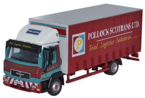 Oxford Diecast 76MAN001 MAN L2000 Curtainside Pollock OO Gauge