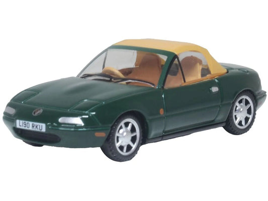 Oxford Diecast Mazda MX5 Mk1 (Soft Top) British Racing Green OD76MAZ002 OO