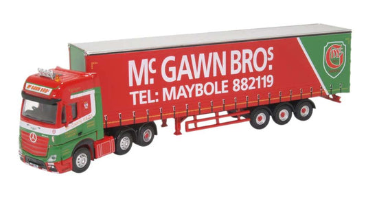 Oxford Diecast 76MB007 Mercedes Actros GSC Curtainside McGawn Bros OO Gauge