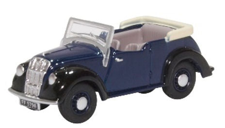 Oxford Diecast 76ME006 Morris Eight E Series Tourer Dark Blue OO Gauge